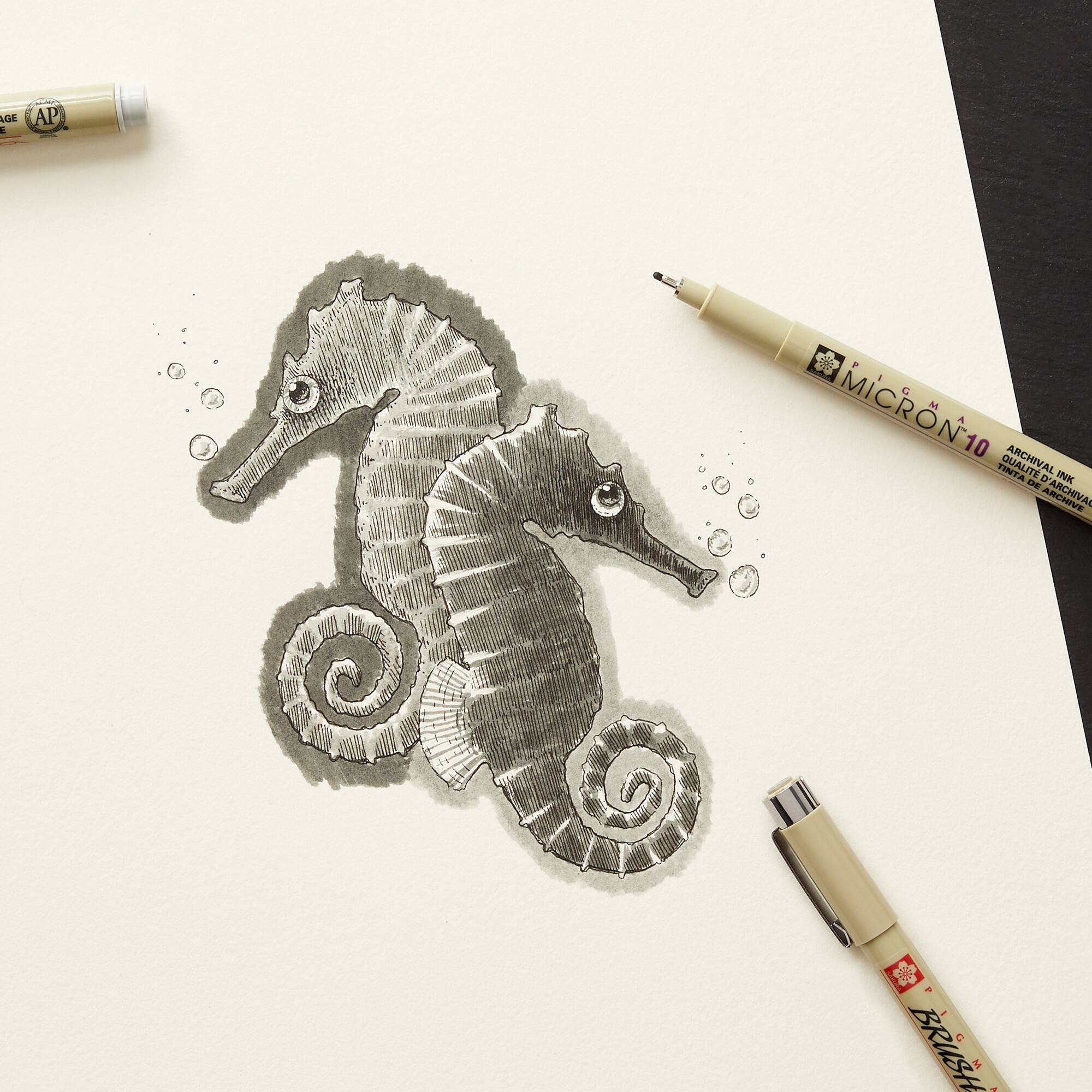 6 Packs: 8 ct. (48 total) Micron® Brush™ Gray Pens